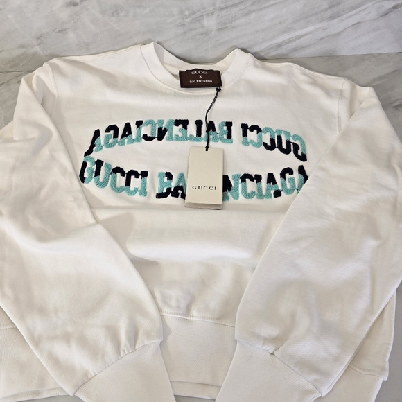 🔥RARE🔥Gucci x Balenciaga White Sweatshirt - Picture 1 of 9